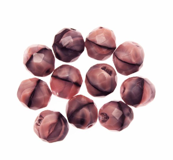 Mezzo cristallo colore Rosa antico sfumato in nero