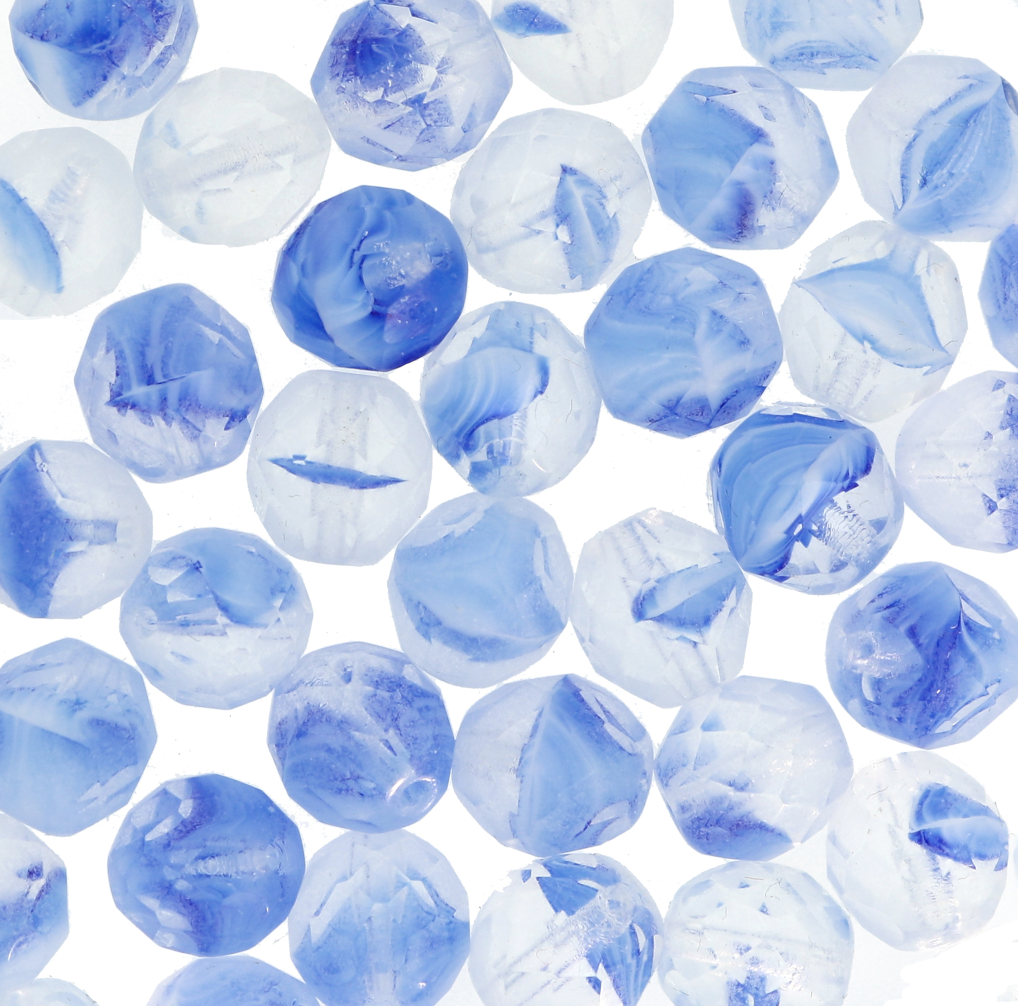 Mezzo cristallo colore Acqua striata in crystal