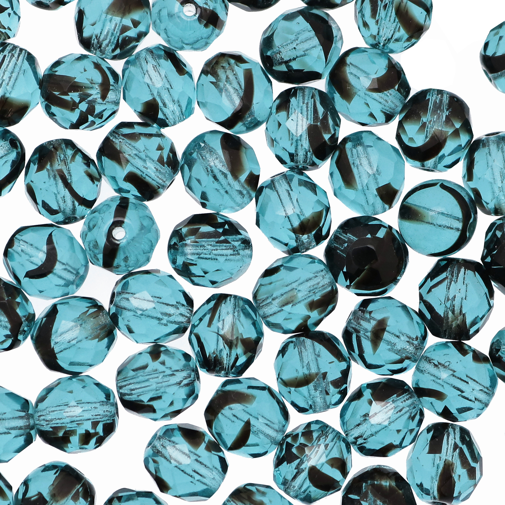 Mezzo cristallo colore Indicolite striata di marrone