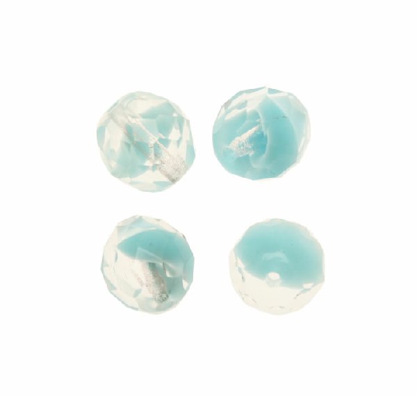 Mezzo cristallo colore Turchese chiaro striato in crystal