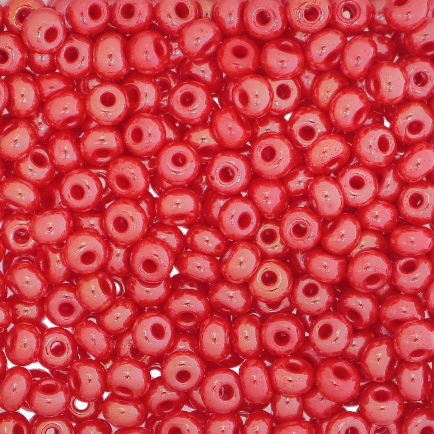 Conteria in vetro, dimensione 4,5x3mm., colore Rosso perlato