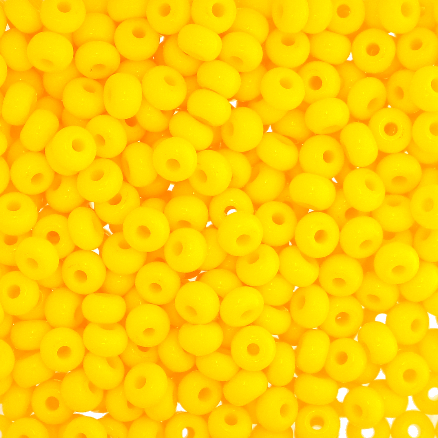 Conteria in vetro, dimensione 4,5x3mm., colore Giallo opaco