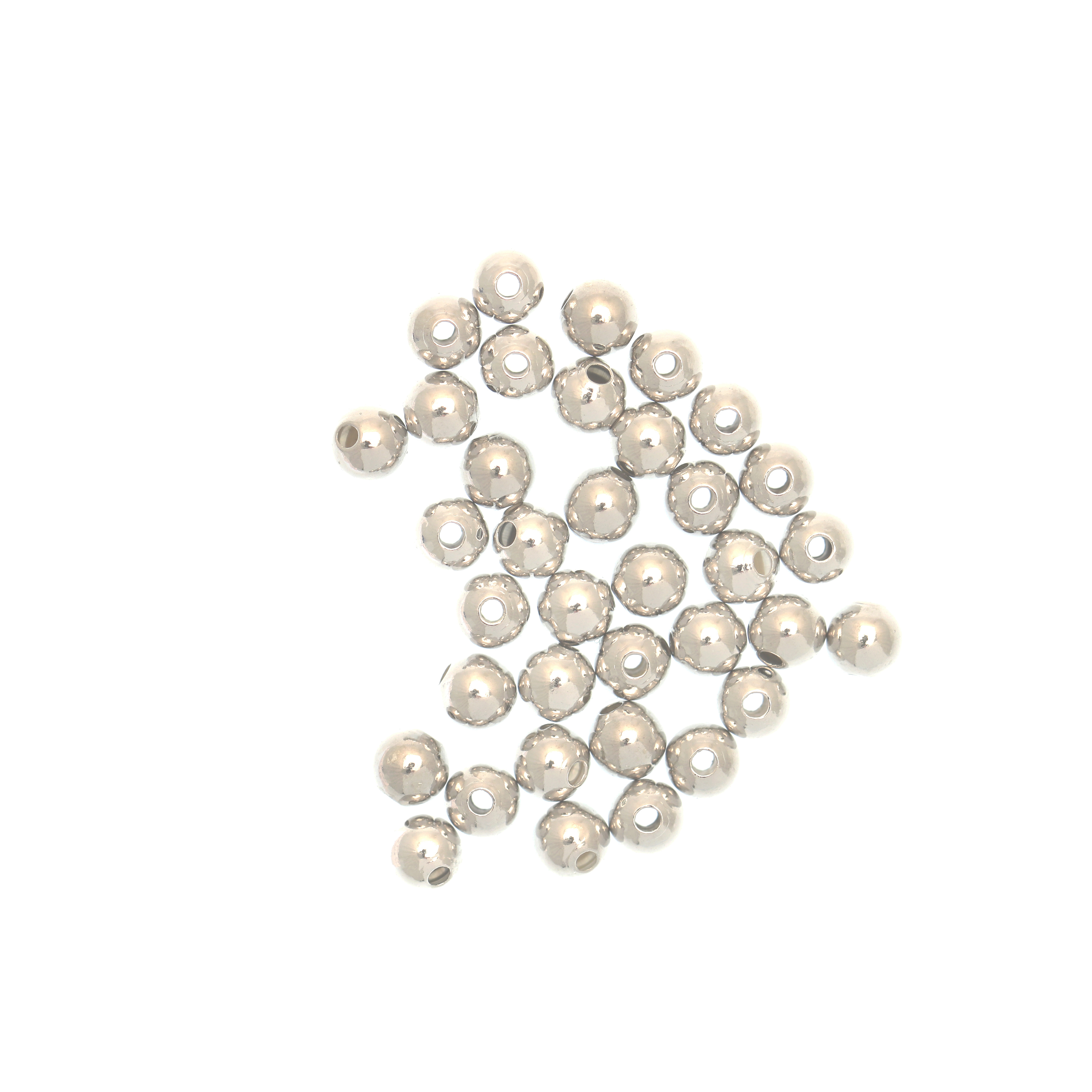 Distanziatore liscio a palla 3 mm. in Argento 925, busta 40 pezzi