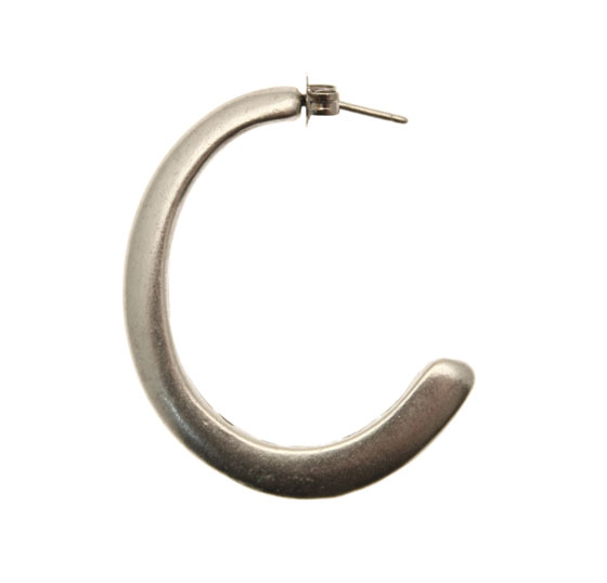 Mezzo ovale liscio per orecchino, largo 30 mm., lungo 38 mm.