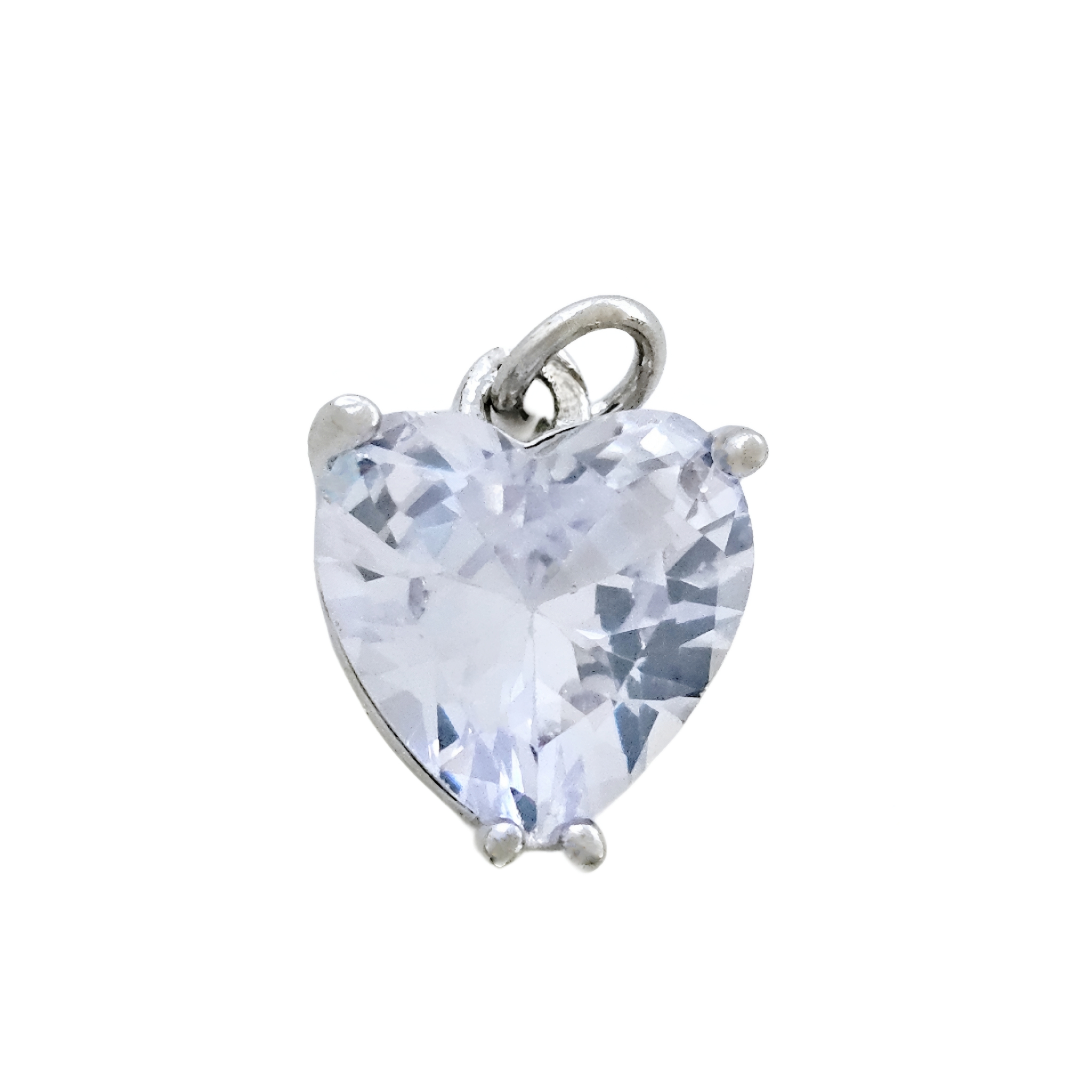 Ciondolo composto da castone e gemma a Cuore incastonata, 7x5.4mm