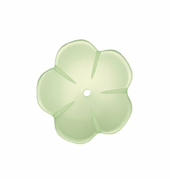Fiore a cinque petali, 40 mm., colore Verde chiaro perlato