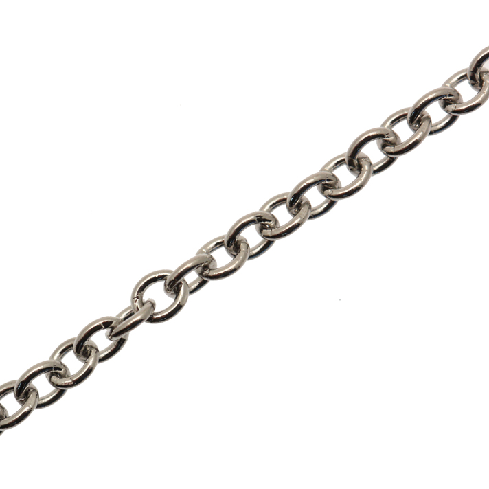 Catena ovale, in acciaio, diametro dell'anello 3,5x5 mm.