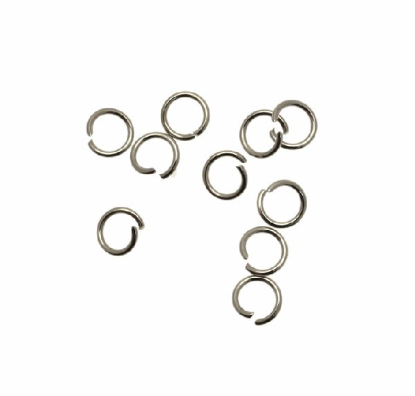 Anellino tondo apribile, 7x1 mm., in Acciaio