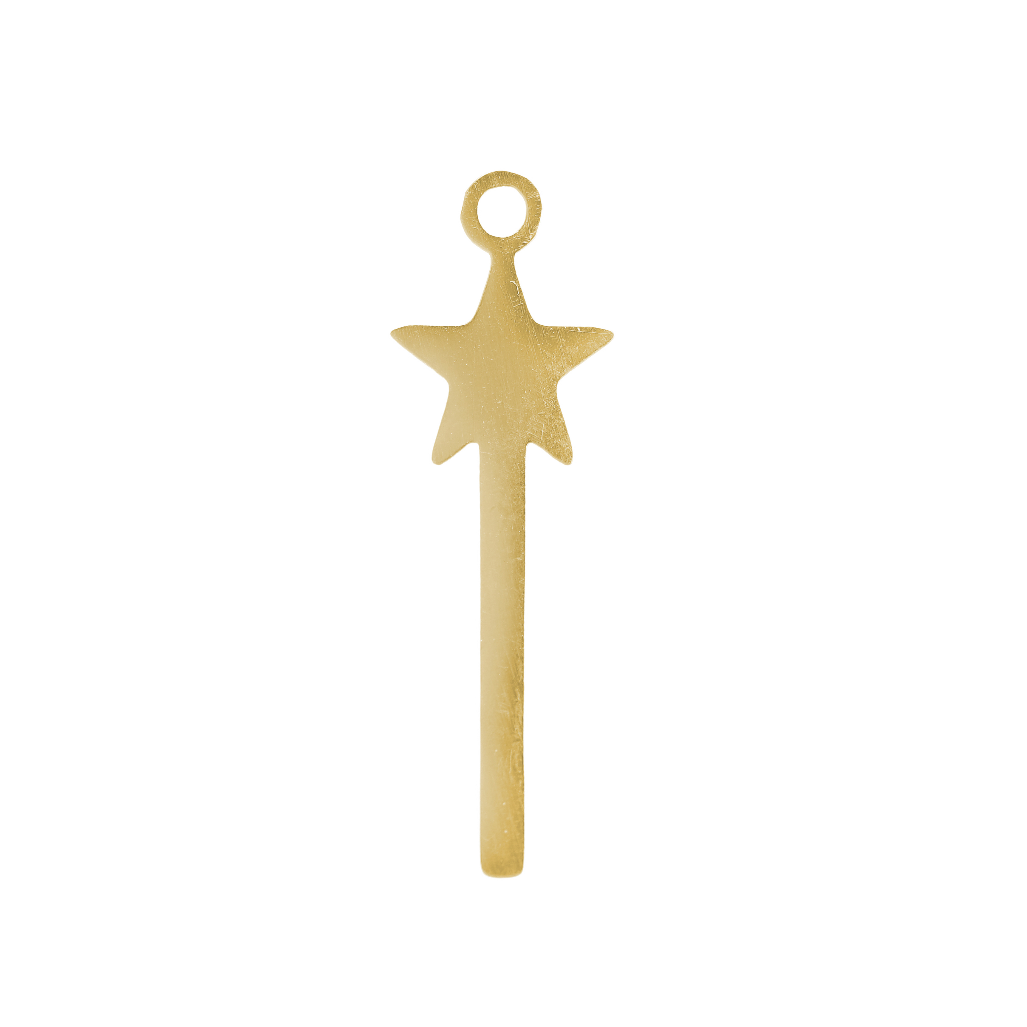 Ciondolo, in Acciaio, a forma di Bacchetta magica, 5x17 mm.
