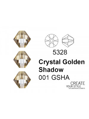 Swarovski Bicono CRYSTAL GOLDEN SHADOW - 5328