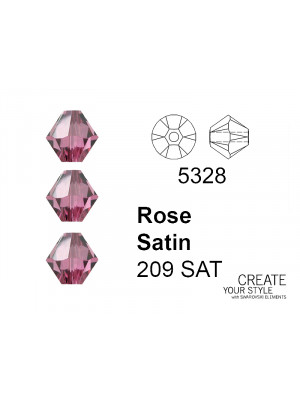 Swarovski Bicono ROSE SATIN - 5328