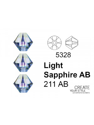 Swarovski Bicono LIGHT SAPPHIRE AB - 5328