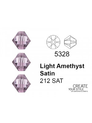 Swarovski Bicono LIGHT AMETHYST SATIN - 5328