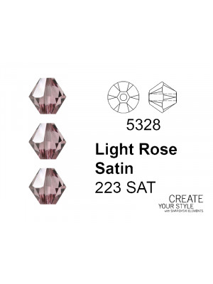 Swarovski Bicono LIGHT ROSE SATIN - 5328