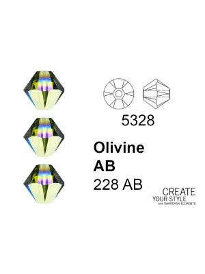 Swarovski Bicono OLIVINE AB - 5328