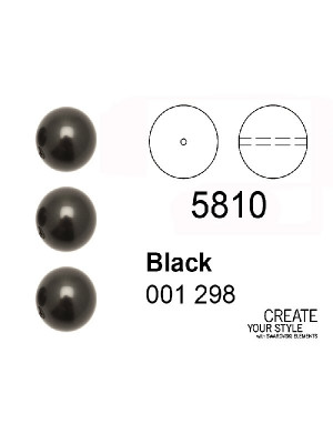 Swarovski Perla BLACK (Grigio molto scuro perlato) - 5810