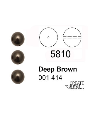 Swarovski Perla DEEP BROWN - 5810