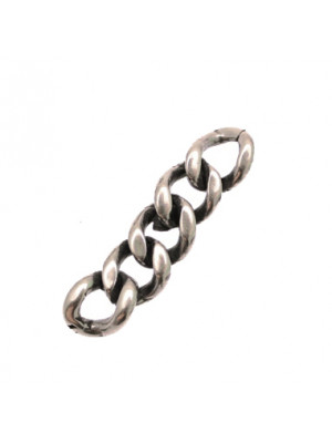 Catena Grumetta Bombata in Alluminio, 11x14 mm.