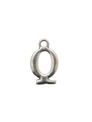 Ciondolo a forma di lettera "Q", 10x16 mm.