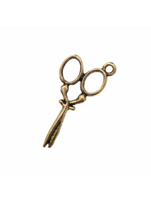 Ciondolo a forma di forbici sottili, 14x28 mm.