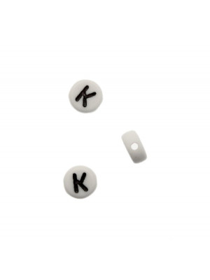 Distanziatore in resina con disegno lettera "K", 7x4 mm.