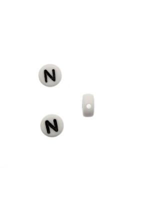 Distanziatore in resina con disegno lettera "N", 7x4 mm.