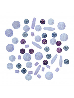 Mix Perline Viola in vetro
