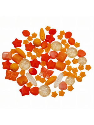 Mix Perline Arancioni in vetro