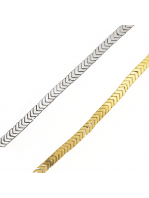 Filo in Ematite, Forma a freccia, lisci, 4x2 mm