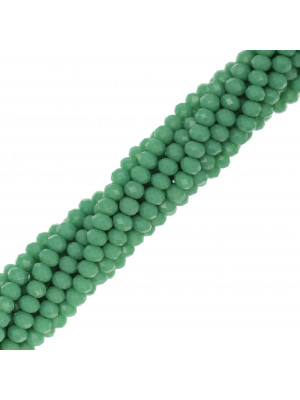 Filo di Cipollotti in Cristallo, 2,5x3,5 mm., colore VERDE ACQUA SCURO