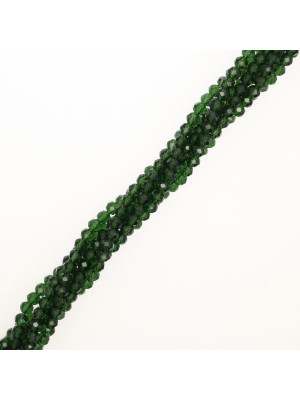 Filo di Cipollotti in Cristallo, 4x3 mm., colore VERDE OLIVA