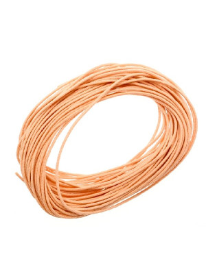 Cordoncino in cotone cerato, spessore 0,8 mm, colore Salmone