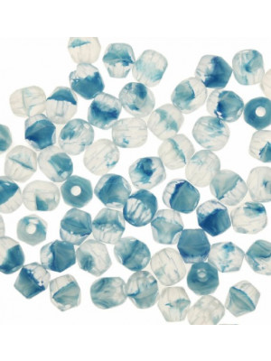Mezzi cristalli da 4 mm. color Acqua striata in crystal