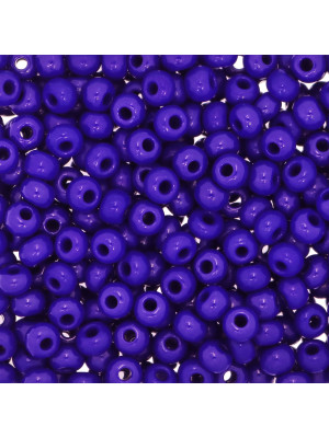 Conteria in vetro, dimensione variabile 4-5x3-3,5 mm., colore Blu Elettrico