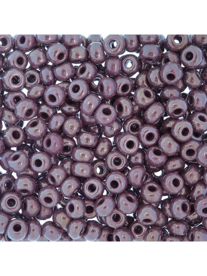 Conteria in vetro, 4-5x3-3,5 mm., colore Lilla Perlato