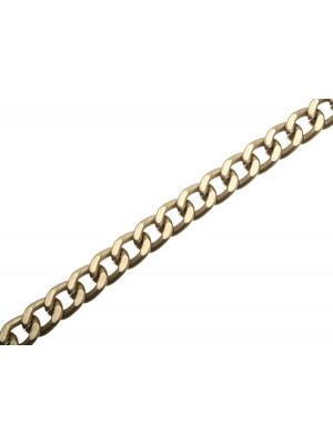 Catena grumetta piatta, in alluminio, dimensione anello 9,5x14 mm.