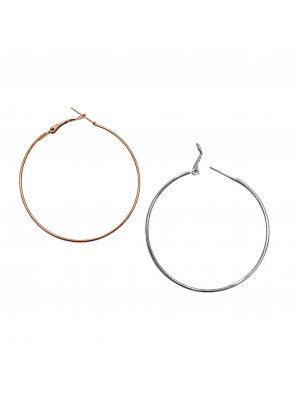 Cerchio liscio, spessore 1,6 mm., con chiusura a molla, diametro cerchio 50 mm. (QUALITA' SUPERIORE)