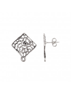 Perno a rombo, leggermente ondulato, traforato, 21x21 mm., CONF.2 PZ