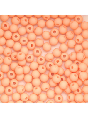 Confezione da 150 pezzi di Palline lisce opache in resina, da 4 mm., colore SALMONE