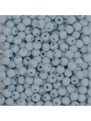 Confezione da 150 pezzi di Palline lisce opache in resina, da 4 mm., colore Azzurro Chiaro