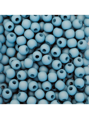 Confezione da 150 pezzi di Palline lisce opache in resina, da 4 mm., colore Jeans Chiaro