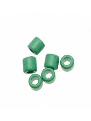 Distanziatori a tubo liscio, in ceramica, 10x11 mm., colore VERDE ACQUA