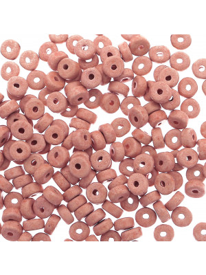 Rondella in Ceramica, piatta, 5x3 mm., colore Rosa 