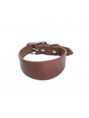 Collarino per cane in pelle robusta 28/35cm colore marrone