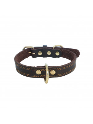 Collarino per Cane in pelle robusta 40cm colore marrone