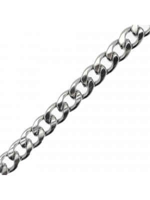 Catena grumetta, in Acciaio, diametro dell'anello 6x9 mm.