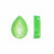 Castone Goccia in gomma, 22x16 mm., colore LIGHT GREEN OPAL