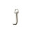 Ciondolo a forma di lettera "J", 10x16 mm.