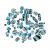 Mix Perline Indicolite striato in vetro