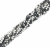 Filo di Cipollotti in Cristallo, 4x3 mm., colore Nero+Argento